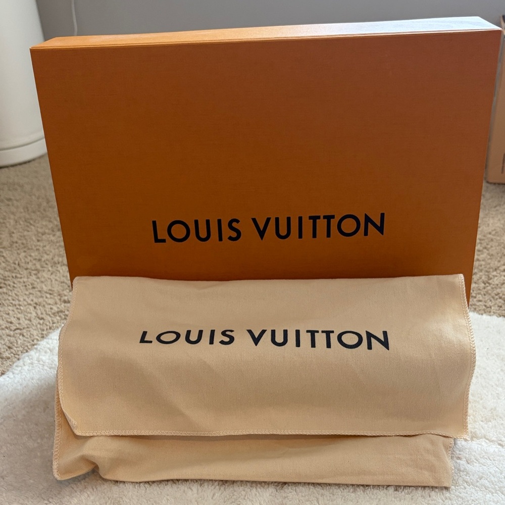 Louis Vuitton Tan Dust Bag with Brown Box